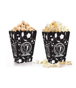 Popcorn Kutusu 8li -Champion Siyah Beyaz-