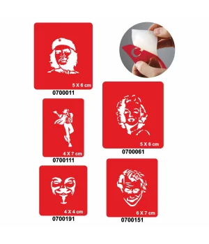 Popüler Simalar 5'li Set Geçici Dövme Kına Şablonu