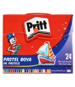 Pritt Pastel Boya 24 Renk Plastik Çantalı