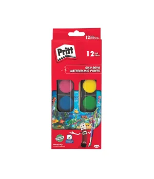 Pritt Sulu Boya 12 Renk Büyük Tablet