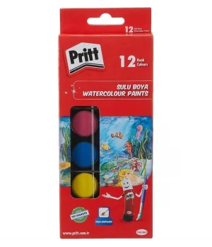 Pritt Sulu Boya 12 Renk Küçük Tablet