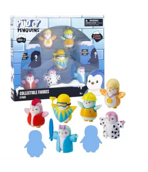 Pudgy Penguins 8'li Figür Seti S2 Bayrak Tutan Penguenli Set