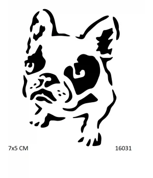 Pug Köpek Geçici Dövme Şablonu