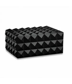 Quasar Design Humidor Puro Kutusu Mat Siyah 80s