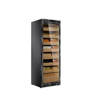 Raching Karbonfiber Siyah Elektronik Humidor - Puro Dolabı MON3800A - Parmida