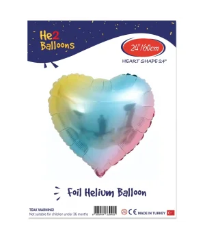 Rainbow Kalp Folyo Balon 24
