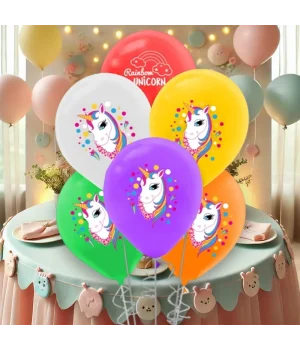 Rainbow Unicorn Lisanslı Pastel Balon 11