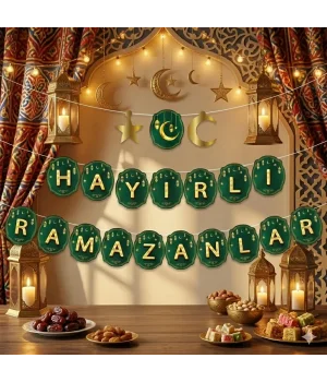 Ramazan Harf Yazı Seti -Hayırlı Ramazanlar-