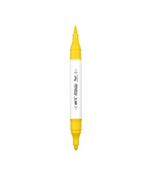 Rich Art-X Acrylic Duo Marker Çift Uçlu Su Bazlı Boyama Markörü No:20 Sarı