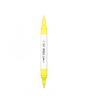 Rich Art-X Acrylic Duo Marker Çift Uçlu Su Bazlı Boyama Markörü No:63 Neon Sarı