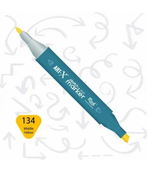 Rich Art-X Sketch Marker Duo Çift Uçlu Marker Kalem 134 Middle Yellow