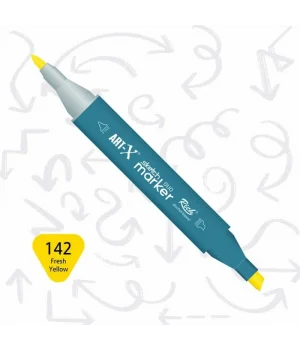 Rich Art-X Sketch Marker Duo Çift Uçlu Marker Kalem 142 Fresh Yellow
