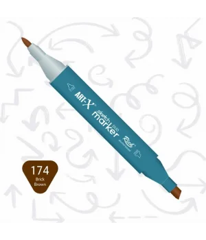 Rich Art-X Sketch Marker Duo Çift Uçlu Marker Kalem 174 Brick Brown