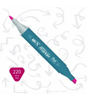 Rich Art-X Sketch Marker Duo Çift Uçlu Marker Kalem 220 Wine Red