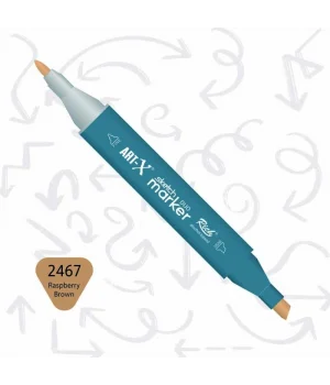 Rich Art-X Sketch Marker Duo Çift Uçlu Marker Kalem 2467 Raspberry Brown