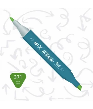 Rich Art-X Sketch Marker Duo Çift Uçlu Marker Kalem 371 Dark Olive