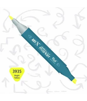 Rich Art-X Sketch Marker Duo Çift Uçlu Marker Kalem 3935 Bright Yellow