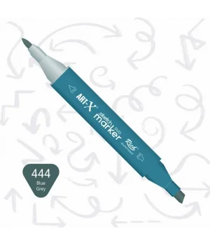 Rich Art-X Sketch Marker Duo Çift Uçlu Marker Kalem 444 Blue Grey