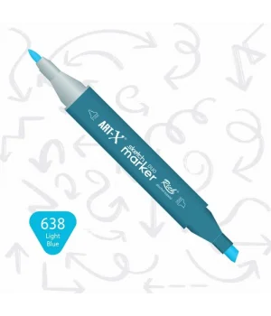 Rich Art-X Sketch Marker Duo Çift Uçlu Marker Kalem 638 Light Blue