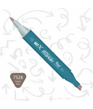 Rich Art-X Sketch Marker Duo Çift Uçlu Marker Kalem 7528 Pacific Grey