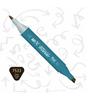 Rich Art-X Sketch Marker Duo Çift Uçlu Marker Kalem 7533 Deep Hemp Ash