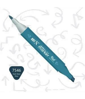 Rich Art-X Sketch Marker Duo Çift Uçlu Marker Kalem 7546 Dark Slate Grey