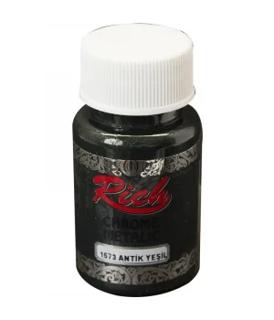 Rich Chrome Metalik Boya 50 cc. 1573 Antik Yeşil