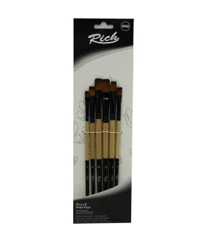 Rich Düz Kesik Fırça Seti 6lı