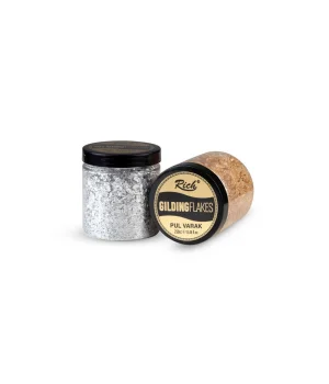 Rich Gilding Flakes Pul Varak 250 cc. GÜMÜŞ