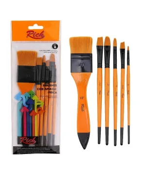 Rich Karma Fırça Seti 6lı (Zemin Fırçalı Set-8)