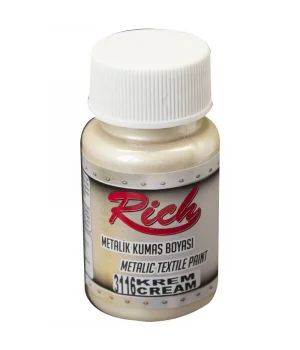 Rich Metalik Kumaş Boyası 50 cc. 3116 KREM
