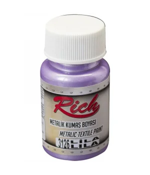 Rich Metalik Kumaş Boyası 50 cc. 3126 LİLA