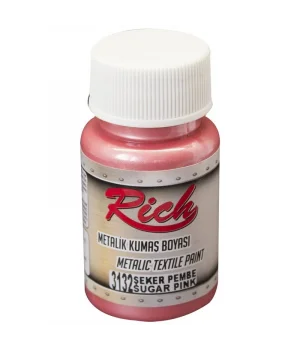 Rich Metalik Kumaş Boyası 50 cc. 3132 ŞEKER PEMBE