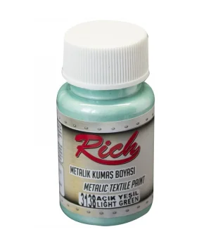 Rich Metalik Kumaş Boyası 50 cc. 3138 AÇIK YEŞİL