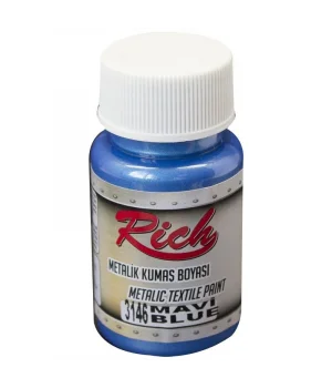 Rich Metalik Kumaş Boyası 50 cc. 3146 MAVİ