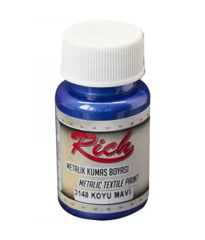 Rich Metalik Kumaş Boyası 50 cc. 3148 KOYU MAVİ