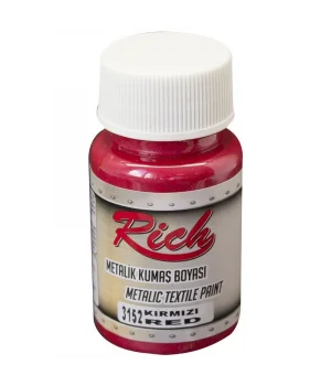 Rich Metalik Kumaş Boyası 50 cc. 3152 KIRMIZI