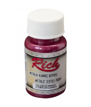Rich Metalik Kumaş Boyası 50 cc. 3154 BORDO