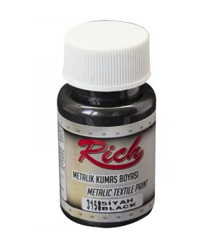 Rich Metalik Kumaş Boyası 50 cc. 3158 SİYAH