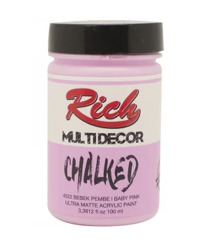 Rich Multi Decor Chalked Akrilik Boya 100 cc. 4522 BEBEK PEMBE