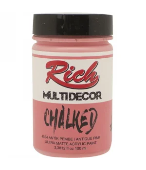 Rich Multi Decor Chalked Akrilik Boya 100 cc. 4524 ANTİK PEMBE