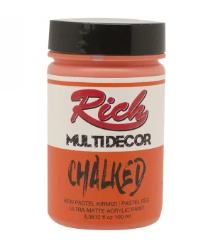 Rich Multi Decor Chalked Akrilik Boya 100 cc. 4530 PASTEL KIRMIZI