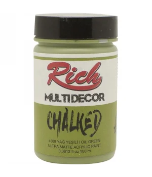 Rich Multi Decor Chalked Akrilik Boya 100 cc. 4568 YAĞ YEŞİLİ