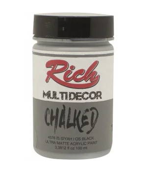 Rich Multi Decor Chalked Akrilik Boya 100 cc. 4576 İS SİYAHI