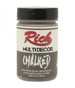 Rich Multi Decor Chalked Akrilik Boya 100 cc. 4578 RETRO SİYAH