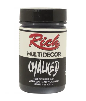 Rich Multi Decor Chalked Akrilik Boya 100 cc. 4580 SİYAH