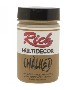 Rich Multi Decor Chalked Akrilik Boya 100 cc. 4584 SÜTLÜ KAHVE