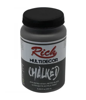Rich Multi Decor Chalked Akrilik Boya 250 cc. 4578 RETRO SİYAH