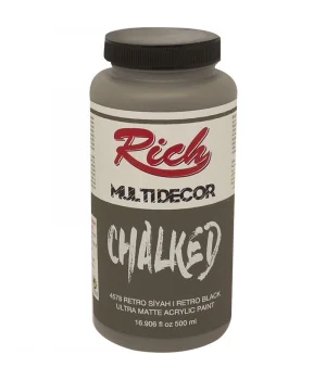 Rich Multi Decor Chalked Akrilik Boya 500 cc. 4578 RETRO SİYAH