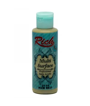Rich Multi Surface Her Yüzey İçin Akrilik Boya 120 cc. 2114 KUM BEJİ